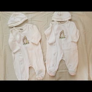 Twin boy/girl pajamas- newborn
